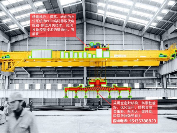 廣東江門單梁行吊廠家QC型電磁通用橋式起重機