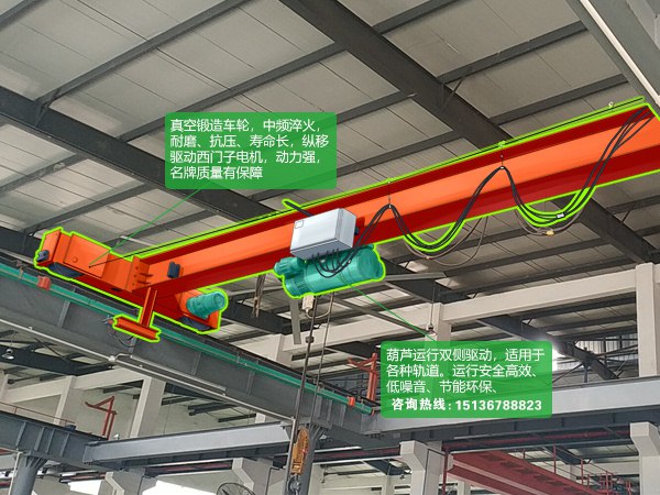 100T單梁行吊廣西桂林電動懸掛起重機廠家